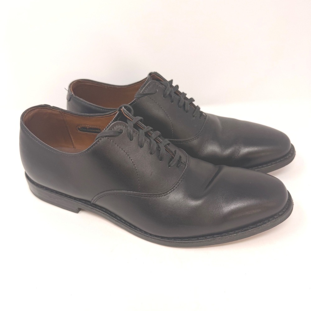 Allen Edmonds Carlyle Mens 8 Black Leather Plain Toe Oxford Dress Shoes 8830